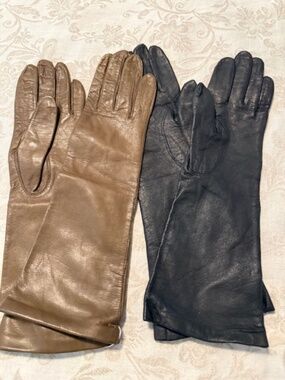 Women's kid gloves 7 1/2- 2 pairs